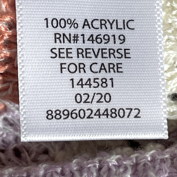 ๐บ Cloud Chaser Pastel Semi Cropped Boho Stripe Loose Knit Tank Top Size S - Picture 7 of 9